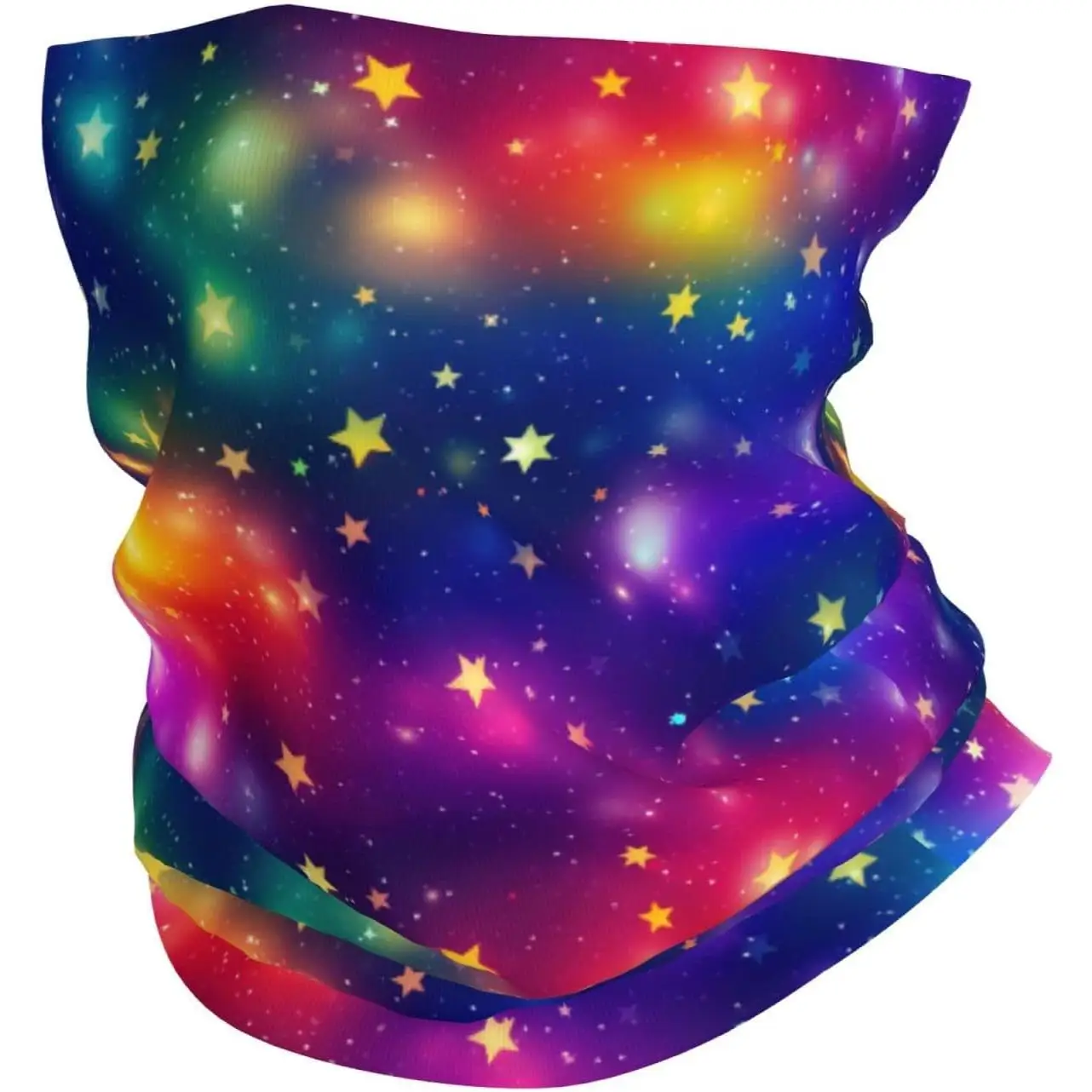 Colorful Rainbow Smokey Flames Face Mask Multifunctional Windproof Face Towel Balaclava Headband for Men Women