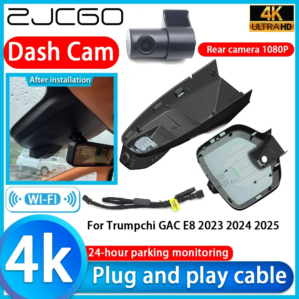 

ZJCGO Video Recorder 4K UHD Plug and Play Car DVR Dash Cam for Trumpchi GAC E8 2023 2024 2025