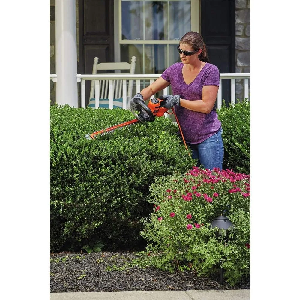 20-Inch Corded Hedge Trimmer with Saw Blade, Cuts Up to 1.5-Inch Thick Branches, Lightweight Design for Easy Use