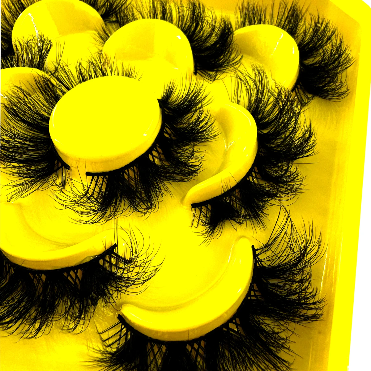 新しい 5 ペアのメイクアップソフトでふわふわ 3D ミンクつけまつげナチュラルつけまつげ