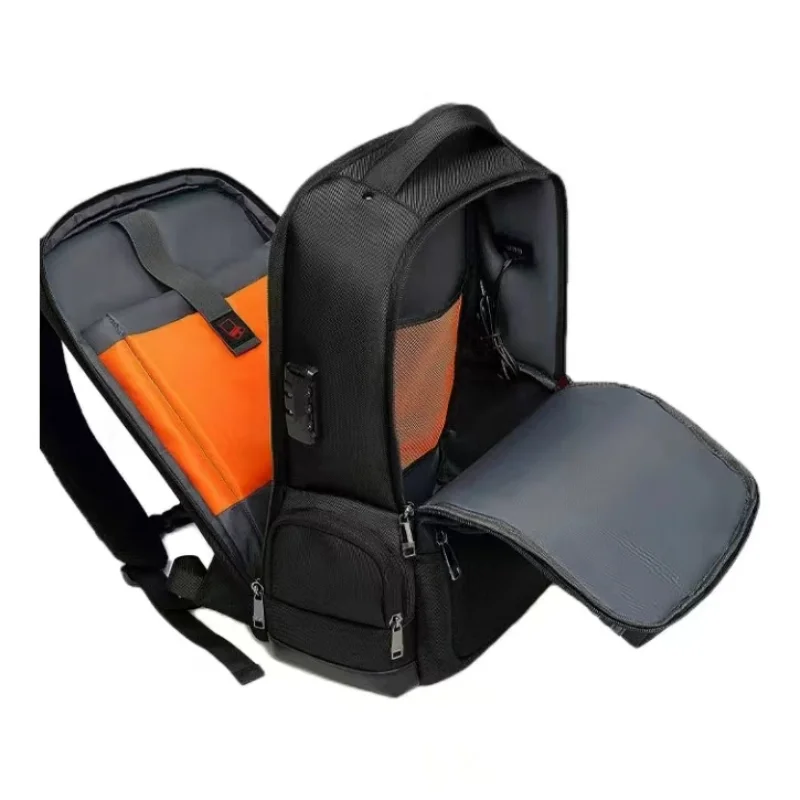 Bolso de hombro para hombre de tela Oxford + PU, mochila con cierre antirrobo de gran capacidad, bolsas de viaje de negocios al aire libre