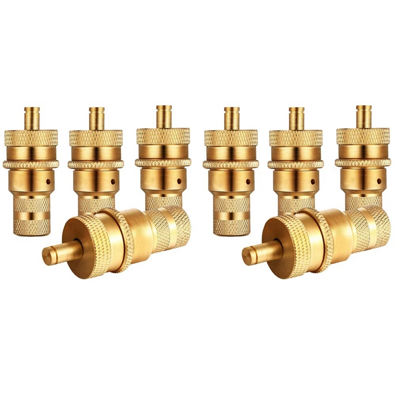 8Pcs Offroad Brass Tire Venting Machine S Kit Automatic 6-30Psi Tyre Tire Pressure Relief Valve Deflators Bleeder Valve