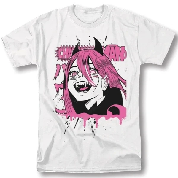 

Summer TShirtChainsaw Man Power Shirt Anime Manga Hentai Waifu Cosplay T-Shirt T-Shirt Breathable Personalized Loose