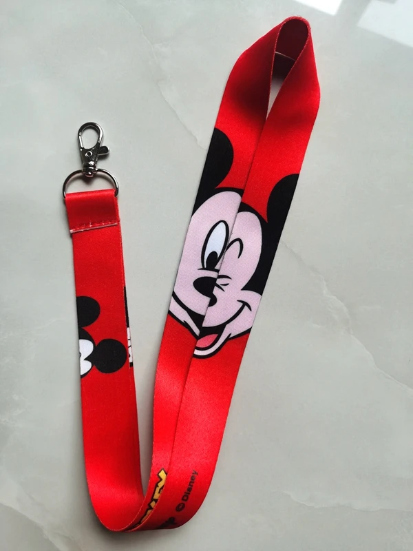 New 1 pcs Disney mickey  Lanyards Keys Neck Strap For Card Badge Key Chain Lanyard Key Holder DIY Hang Rope Keyrings