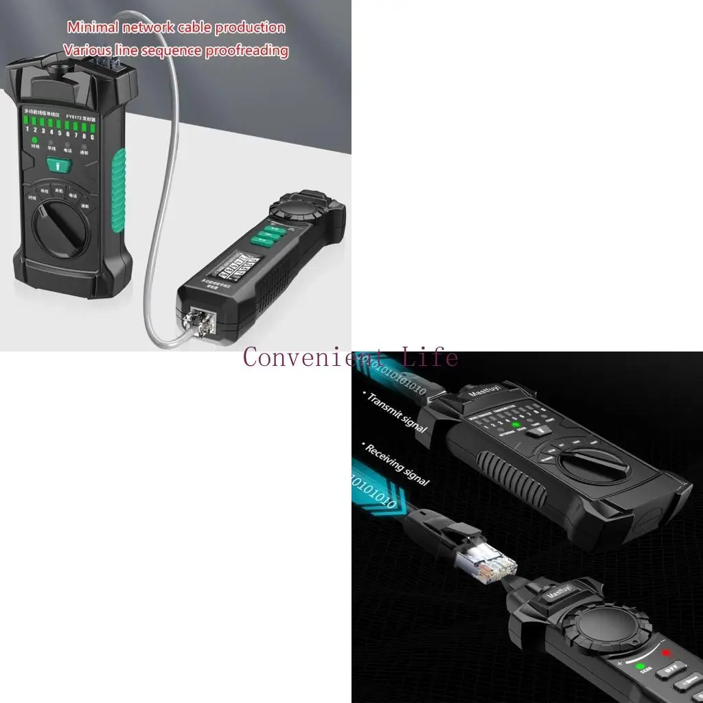 

L1EE FY8172 Cable Tester Wire Trackers Receiver RJ11/RJ45 Telephone Wire Trackers Tracers Toner Tool PoE-Tracking