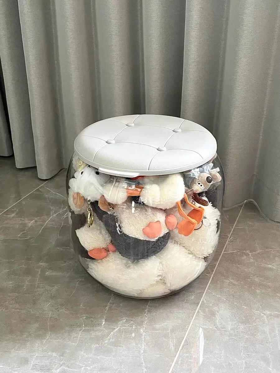 

Doll storage bucket, plush toy storage artifact, doll stool, storage stool