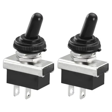 2Pcs Car Rocker Toggle Switch KN3D-101 On/Off Switch 25A 12V 2Pin Locking Electronics SPST SPDT DPDT Power Rocker Waterproof Cap
