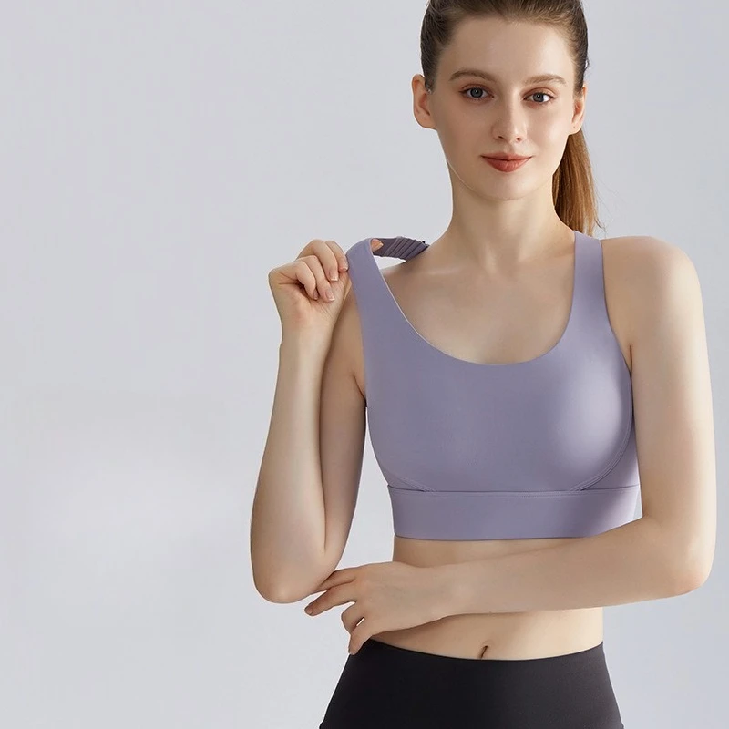 Women's Adjustable Sports Bra with High Support Padding and I-shaped Vest Suitable for Large Bust Size Exercise, Running,  Gym