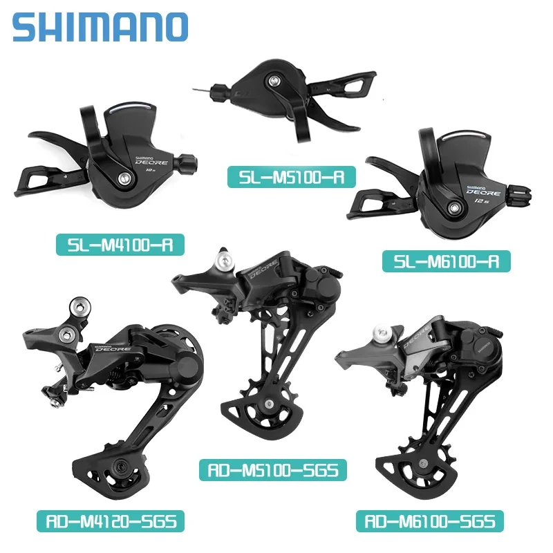 Shimano Deore Shift Lever SL-M4100 M5100 M6100 10/11/12 S MTB Bike Derailleurs Set RD-M4120/M5100/M6100SGS Mountain Bike Parts