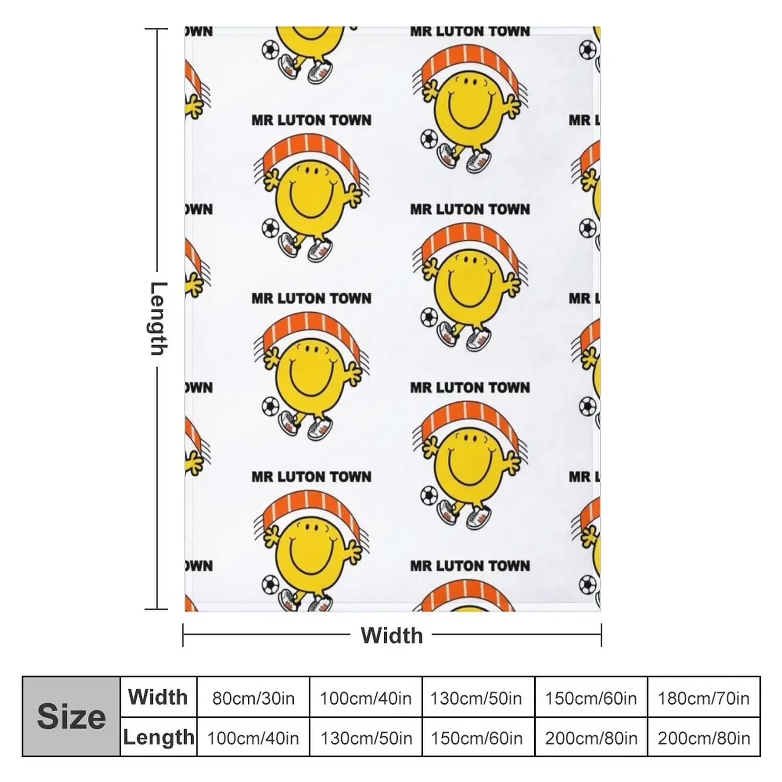 Mr Luton Town Throw Blanket couch cozy soft plush fuzzy picnic outdoor blanket
