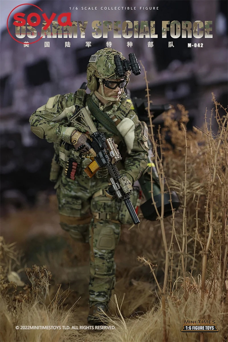 미니타임즈 M042 1/6 스케일 미 육군 특수부대 병사 액션 피규어 12인치 남성 피규어 풀 세트 수집용 모델 장난감
