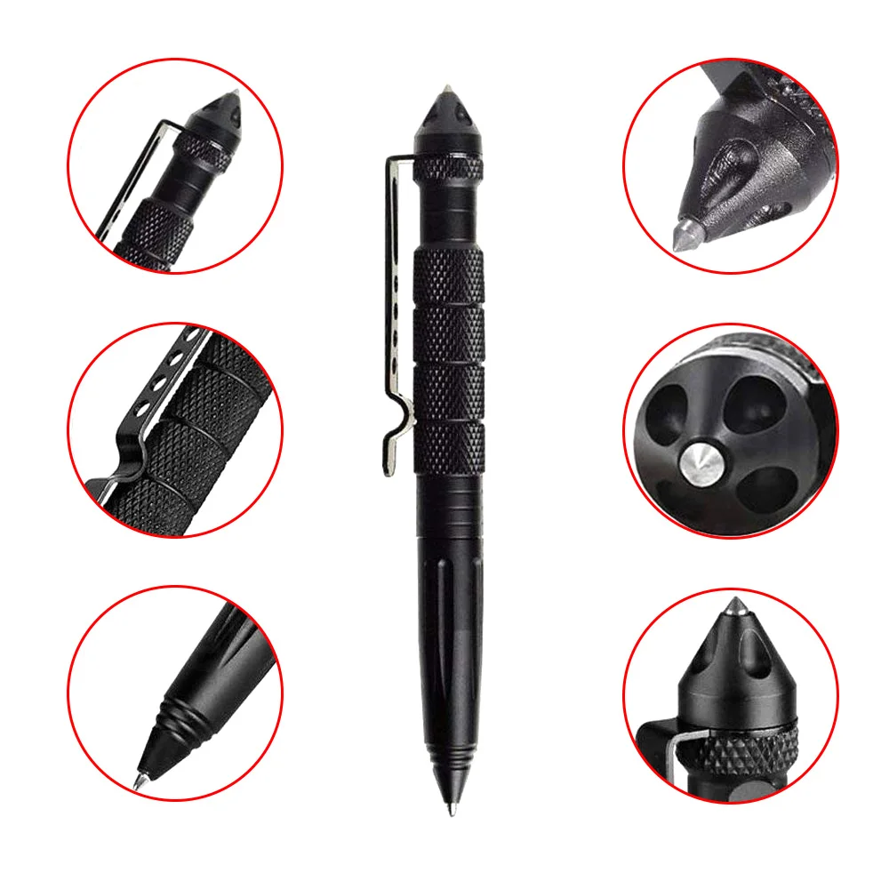 Multifunctional Defence Tactical Pen Aluminum Alloy Emergency Glass Breaker Pen Portable Self Defense Pen Security Survival Tool