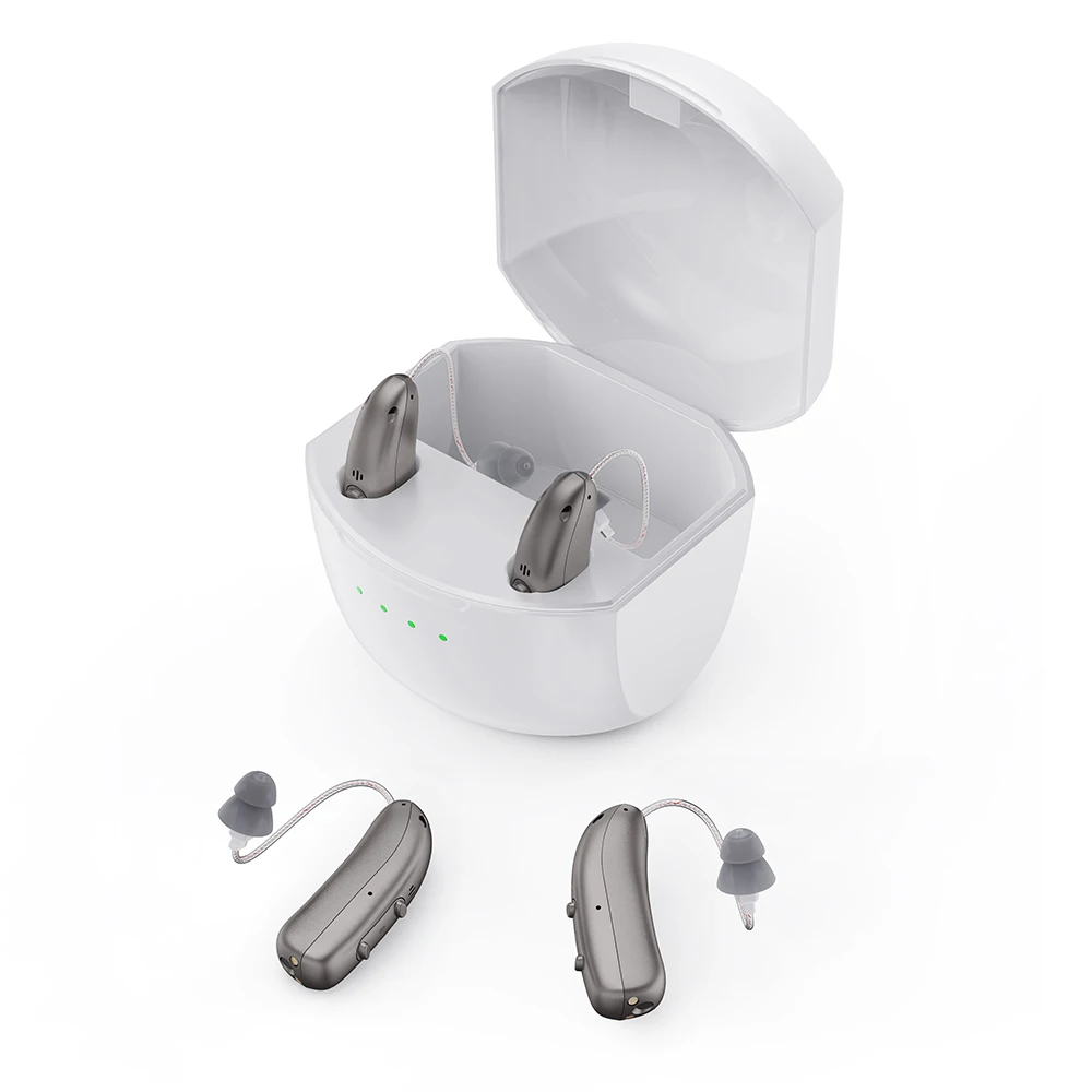 新品！充電式補聴器　ノイズキャセリング機能付き　軽量　耳かけ型 補聴器 ノイズキャンセリング 充電式」の人気商品一覧 | 安い商品を