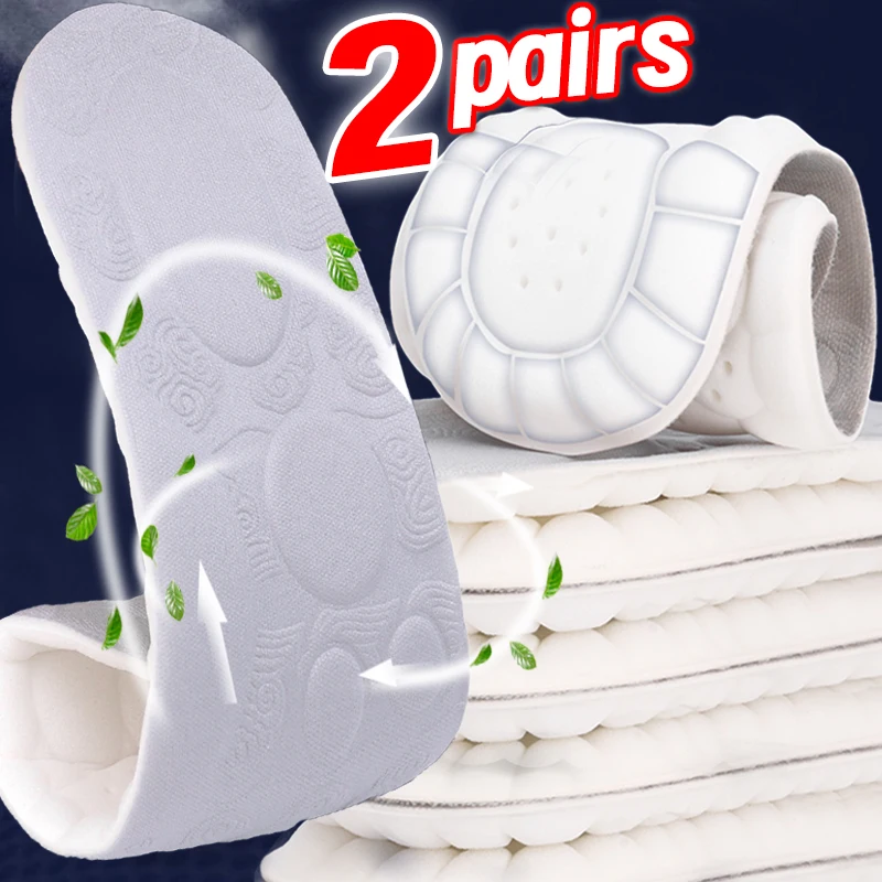 Breathable Orthotic Shoe Insoles Memory Foam Arch Support Sweat Absorbing Odor Control for Running Walking Sports Unisex Insoles