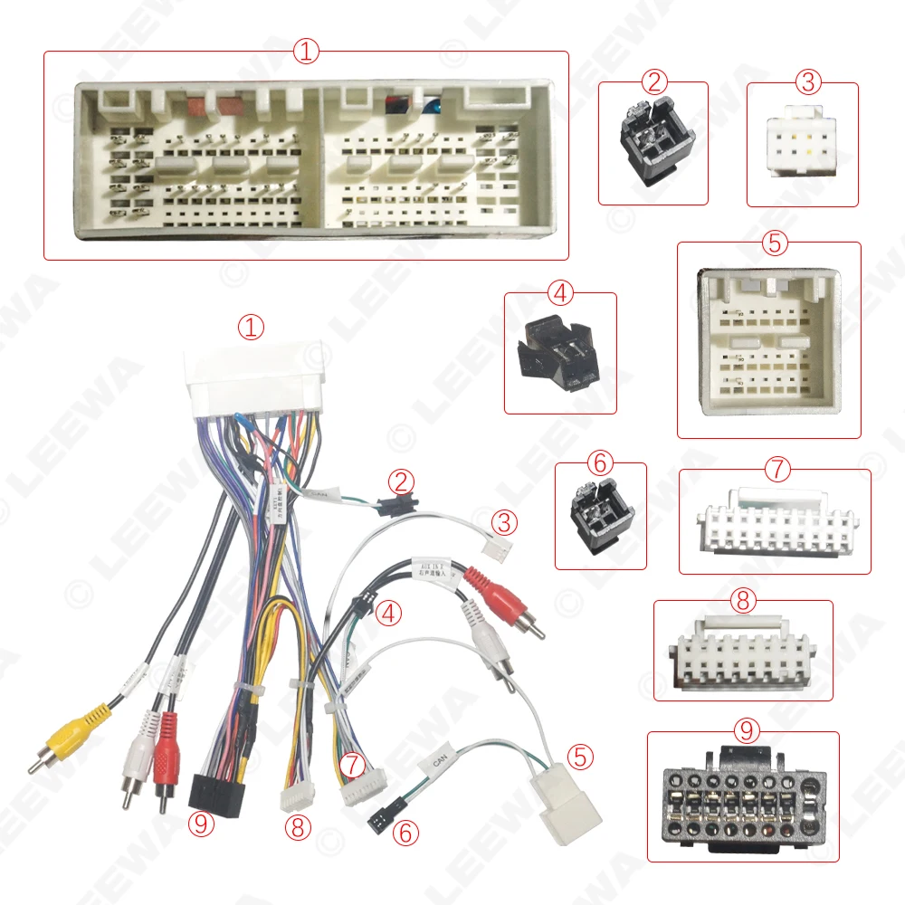 Car Audio 16pin Wiring Harness Wire cable For Hyundai Encino/Mistra/Elantra/Lafesta/KIA Sportage R/KX/KX5/KX7 Stereo Installatio