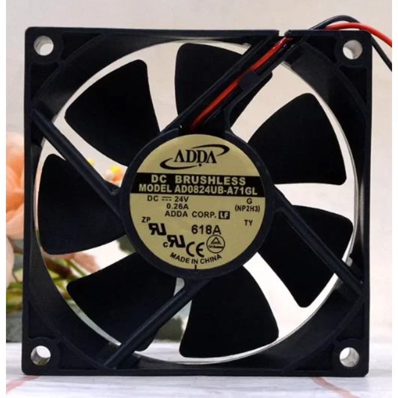 

New Cooler Fan for ADDA AD0824UB-A71GL 24V 0.26A Frequency Converter High Air Volume Fan 8cm 8025 80*80*25mm