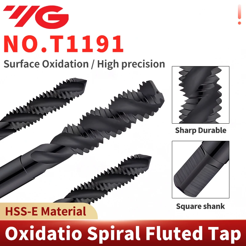 1PCS Korea YG T1191 Spiral Fluted Tap M14 M15 M16 M18 M20 M22 M24 M25 M26 M27 M28 M30 Machine Thread Taps For stainless steel