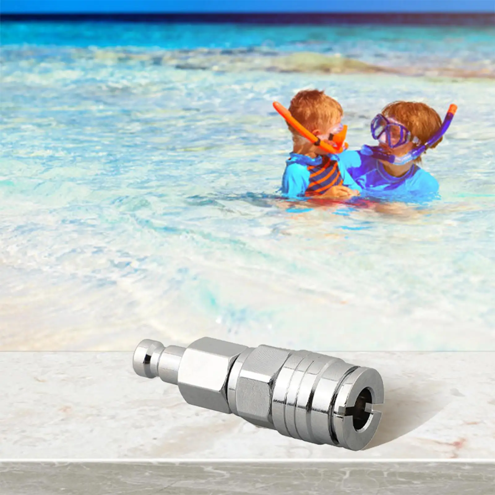 New Portable Quick Disconnection Adaptor Accessories Scuba Diving BCD Regulator Silver Top Sale 1pcs 1x 3/8\\\