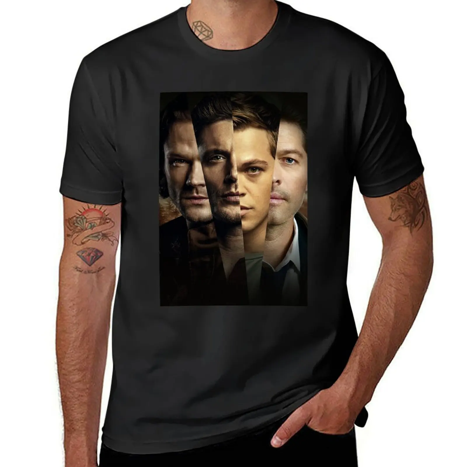 SPN sam dean jack castiel T-Shirt blanks shirts graphic tees aesthetic clothes mens t shirt graphic