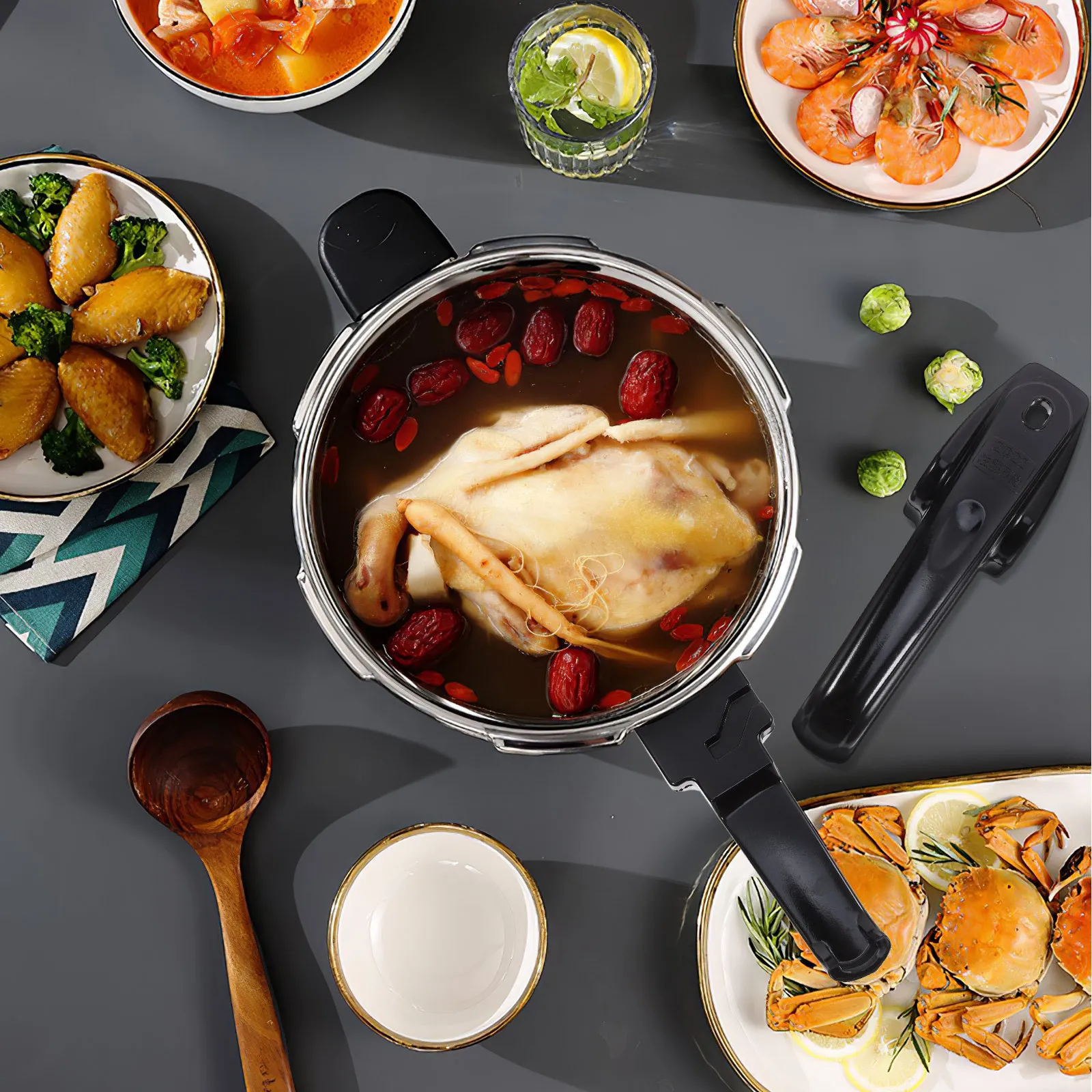 

1 set 1 Set Detachable Pressure Cooker Handle Grip Heat Resistant Anti-Scald Ergonomic Replacement For Universal Pot Accessories