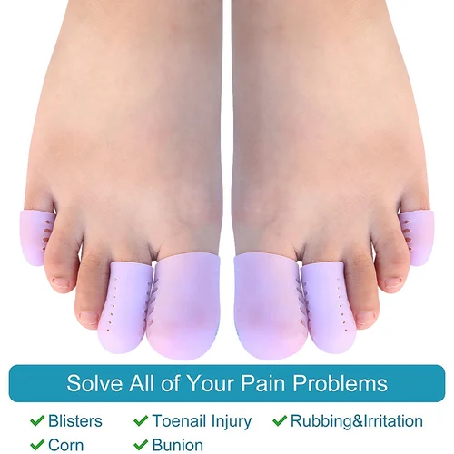 Imagen 2 del producto Pexmen-Protector de silicona para dedos de los pies, accesorio para prevenir el dolor de callos, ampollas y uñas de los pies perdidas o encarnadas, 2 piezas