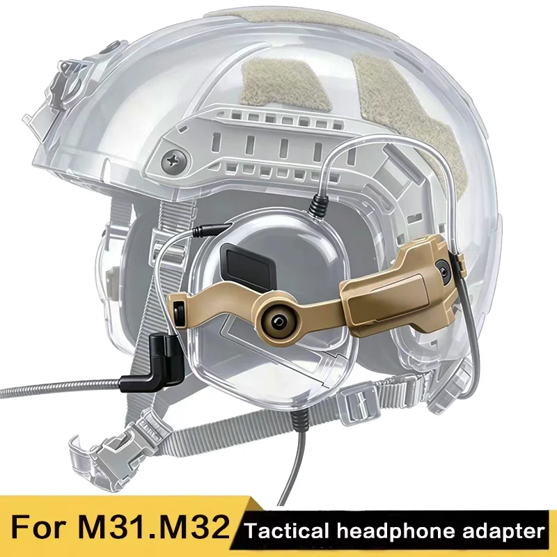 Tactical Headset Rail Mount Bracket 360° Rotation Compatible with OPS Core ARC Team Wendy M-LOK Helmet Guide Adapter