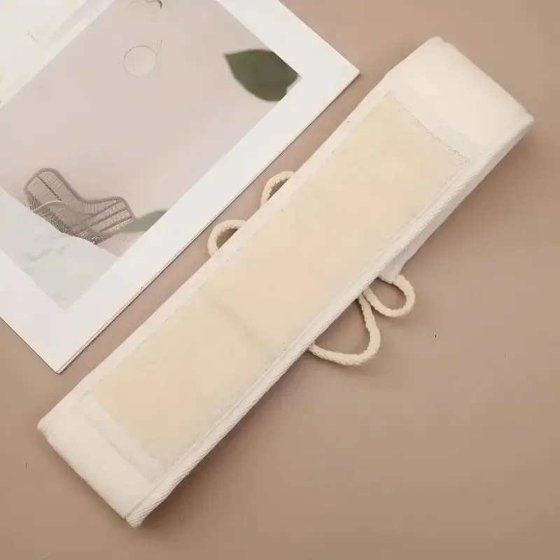 Double Sided Sisal Long Back Scrubbing Towel Deep Cleaning Exfoliating Tape Drawstring Massage Back Scrubbing Bath Towel