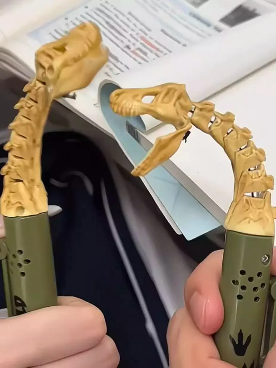 

Шариковая ручка с открытием в виде рота динозавра, скелетон Moves Bla, нейтральная ручка, студенческие принадлежности, ручка для подписи, инструмент для розыгрыша, пластиковый материал