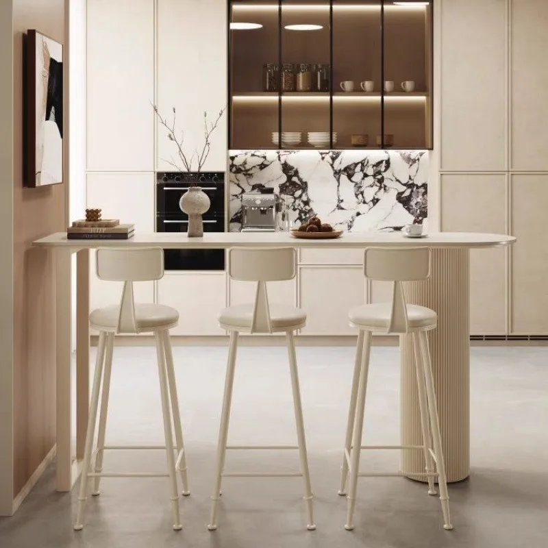 

Узкий белый мраморный барный стол, минималистичный стоячий квадратный дизайн, барный обеденный стол, парция Muebles De Cocina, мебель для гостиной