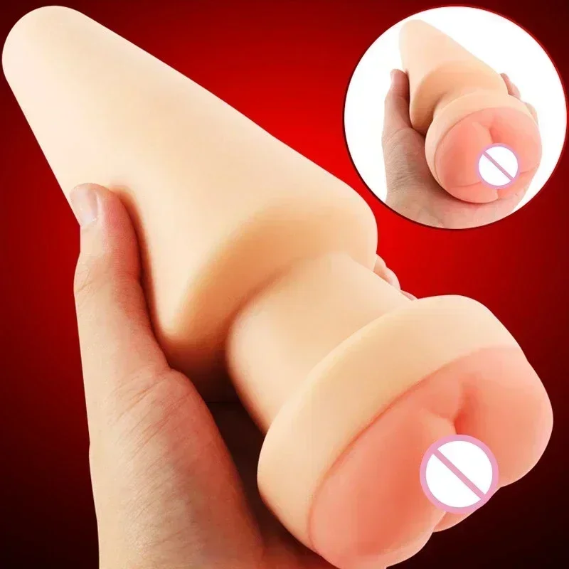 

2 in 1 Big Dildo Real Ass Anal Plug Male Masturbator Cup Doll Adult Sex Toy for Men Butt Erotic Product Tooys Model Gay Prostate