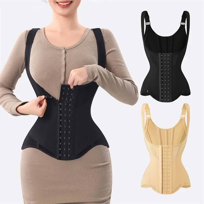 corset-d'entrainement-de-taille-pour-femmes-23-os-en-acier-gilet-amincissant-controle-du-ventre-vetements-d'entrainement-modelant-le-corps-camisole-de-yoga