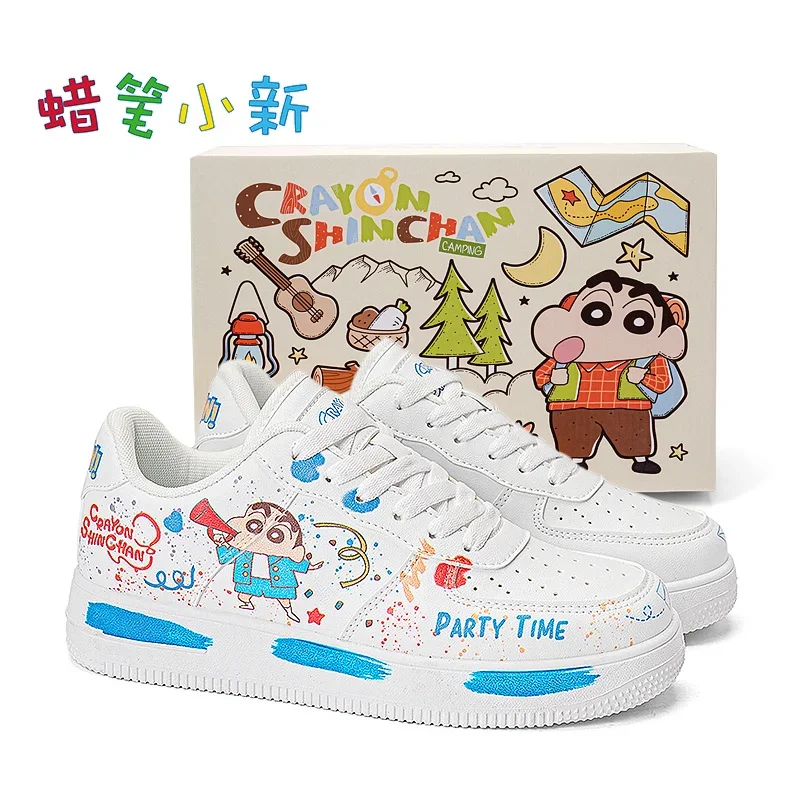 Kawaii Anime Crayon Shin-chan Autumn New Casual Couple Style Skateboarding Shoes Cartoon Versatile Thick-soled Sneakers