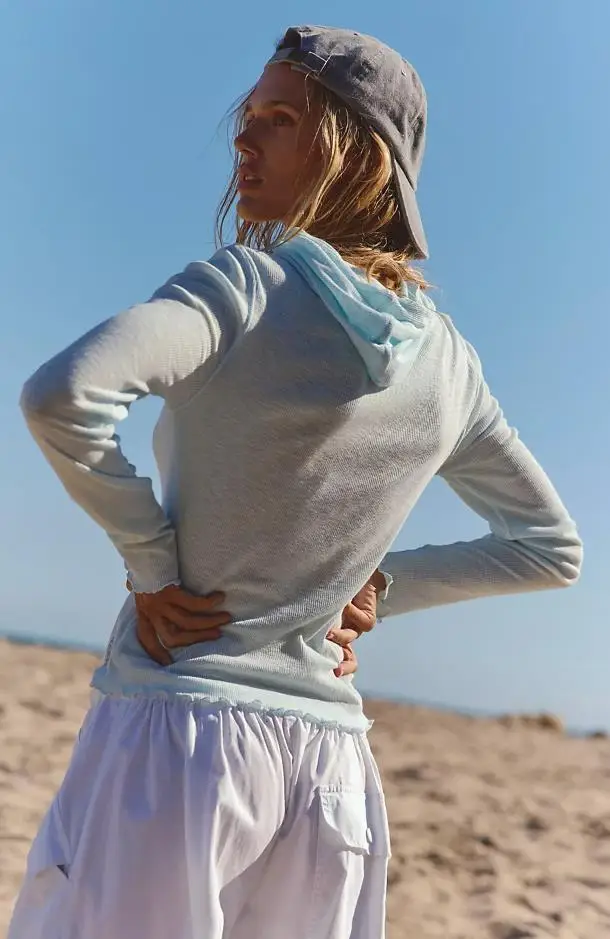 Fitted Dark Long Sleeve Hoodie For Women Made From 100 Percent Recycled Cellulose Fibers Eco Friendly Womens
