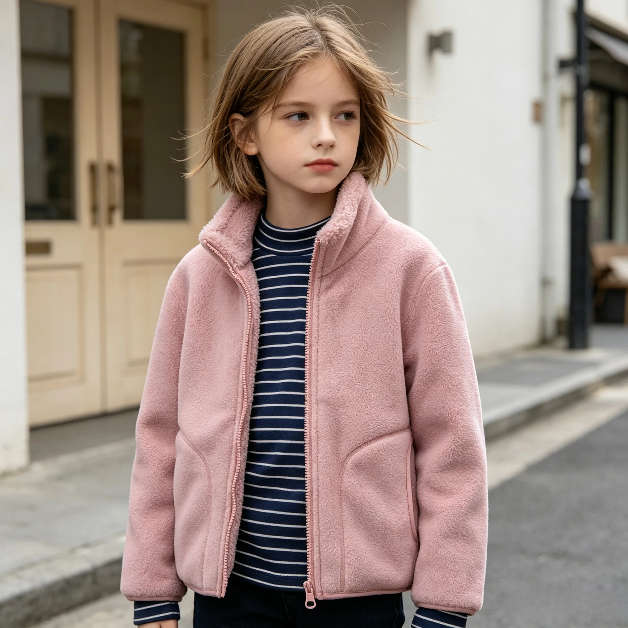 Kids Thermal Fleece Jacket Ultra Thick Windproof Winter Coat Family Matching Outfits Casual Zip Warm Outerwear for Family Wear