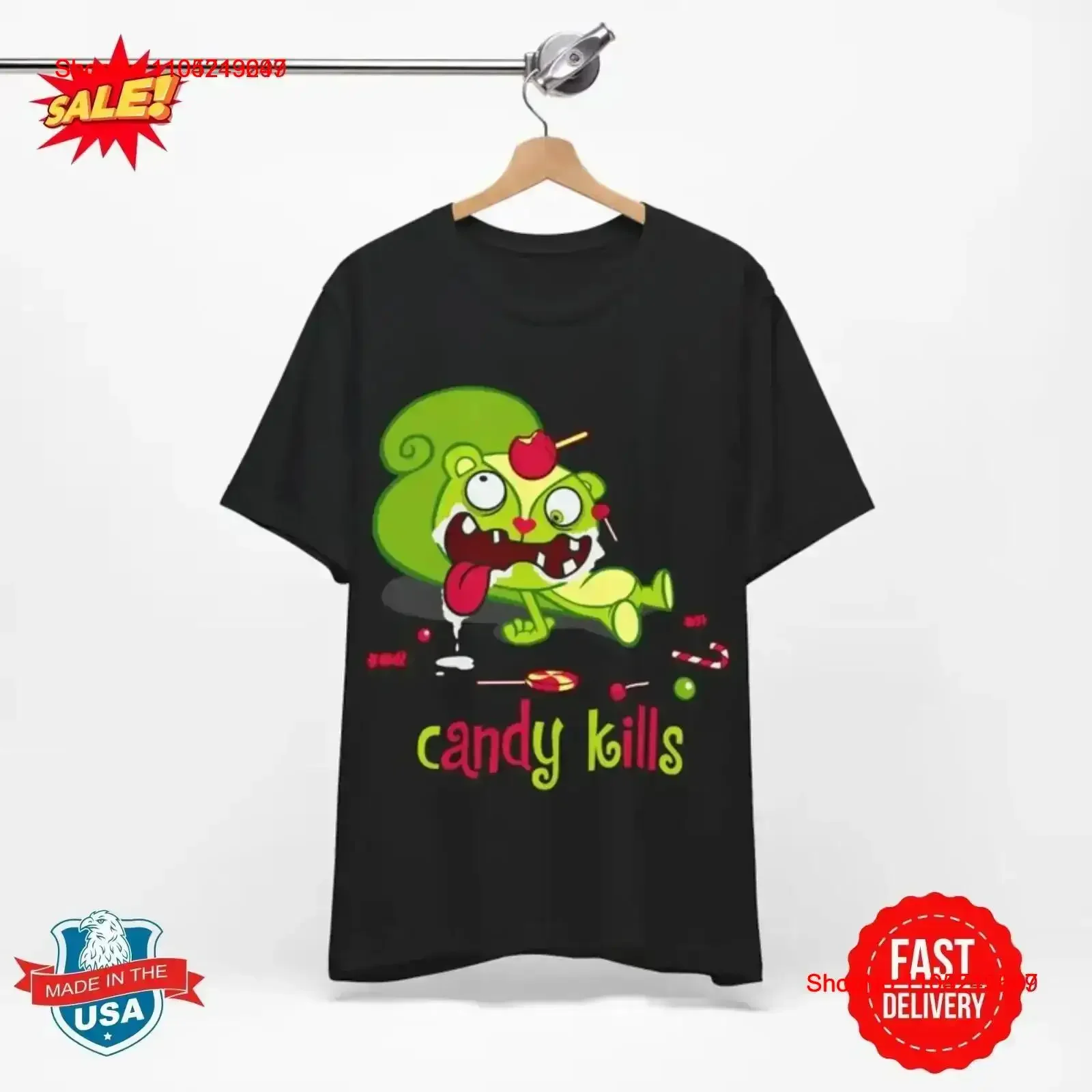 Happy Tree Friends shirt Nutty Candy T S 5XL vintage Washed Versatile homme Soft graphic Casual Top For Everyday Wear Stretched