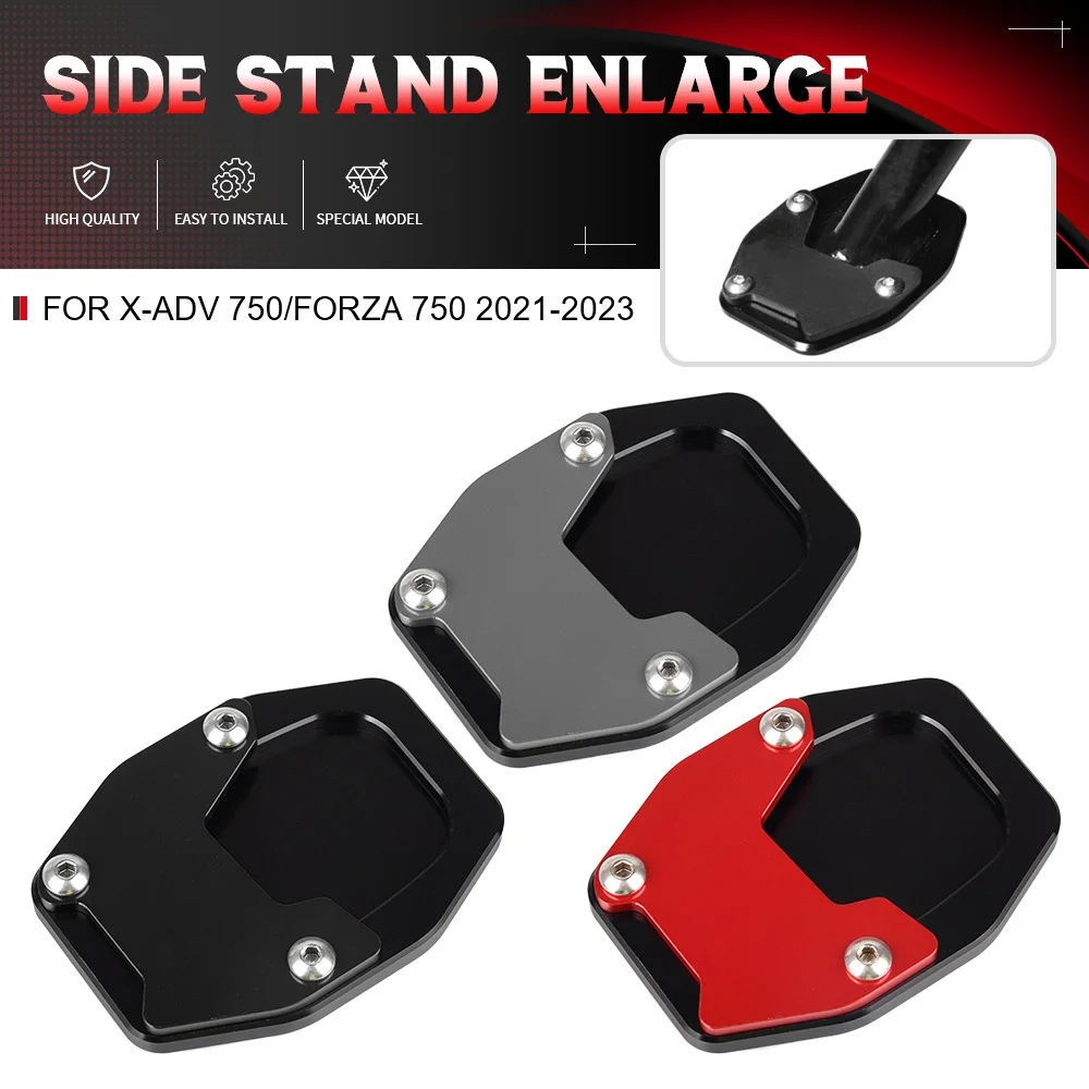 

For HONDA X-ADV 750 2021 2022-2023 2024 XADV750 Motorcycle CNC Foot Kickstand Side Stand Extension Pad Support Plate Enlarge