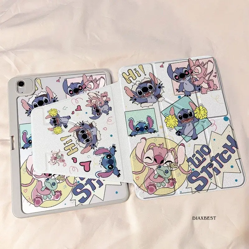 

Stitch Cartoon New Tablet Case For Xiaomi 5 5Pro 6 6SPro 12.4 Inch 7 7Pro 12.1 Acrylic Pen Slot Shockproof Protective Cover