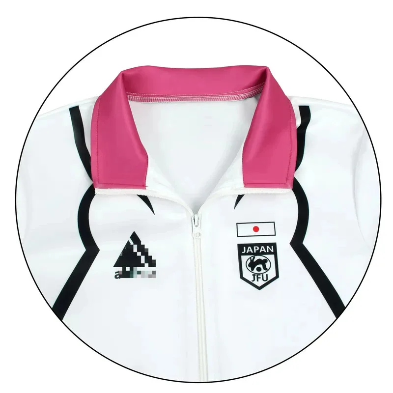 Anime Blue Lock 코스프레 Isagi Yoichi 코스프레 슈트 핑크 슈트 Yoichi 풀 지퍼 트랙 슈트 운동복 스포츠웨어 후드 바지