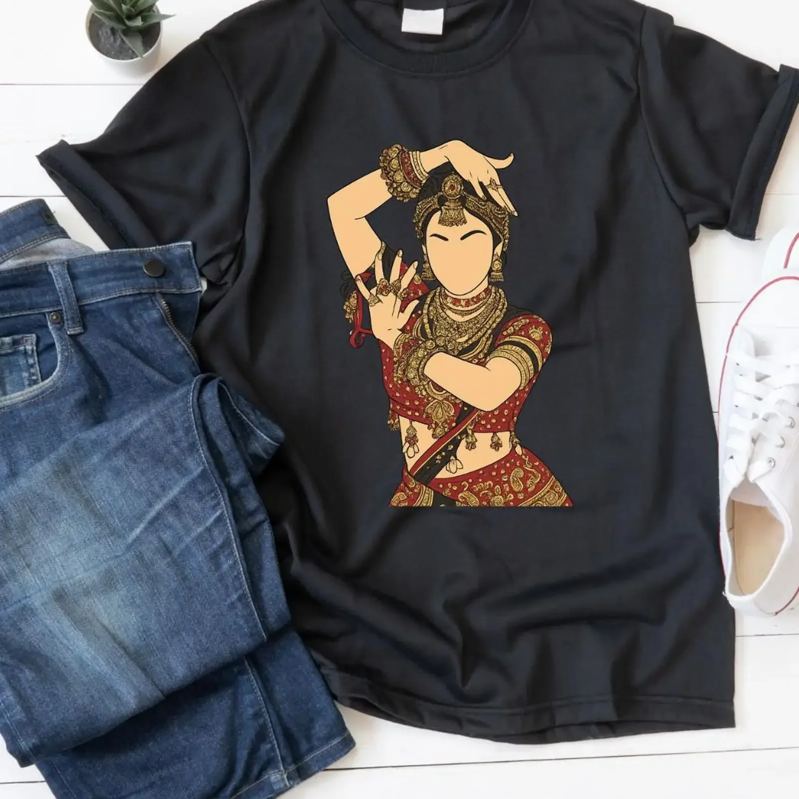 Bollywood T Shirt Urmila Dance Pose Indian Cinema Retro Desi Pop Culture 90s Nostalgia Apparel vintage Washed designer clothes