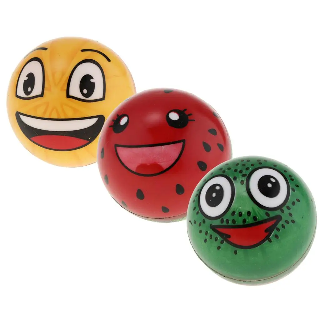 3pcs 7.5cm Bouncy Ball Set, Party Bag Filler, Infants Bathing Water Play Toy,