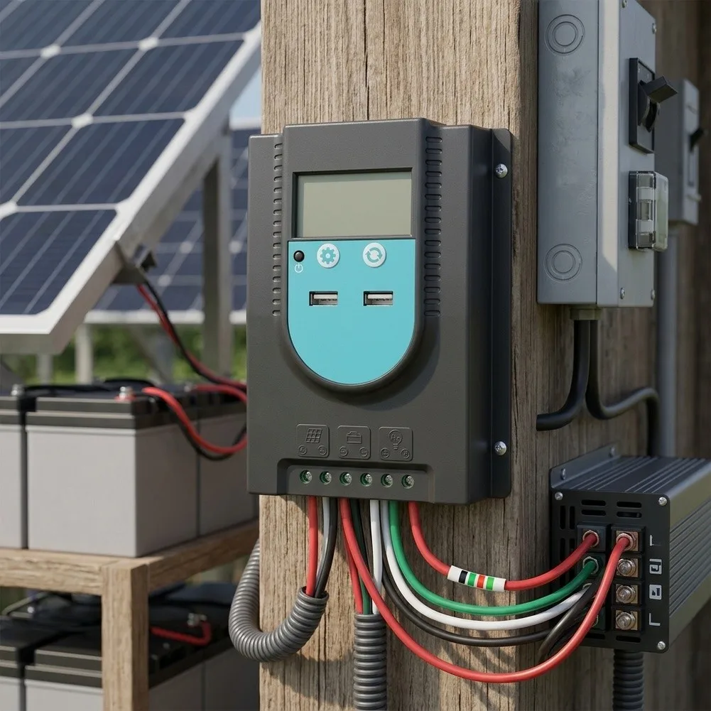 1pc 30A MPPT Solar For Charger Controller Automatic Voltage Regulator With Fan Cool Easy Installation