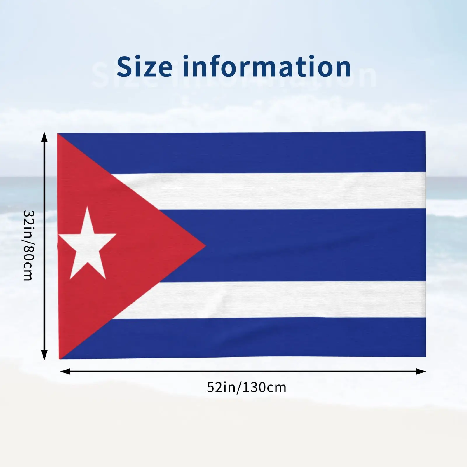 Cuba Flag Bath Towels Microfiber Wearable Quick Dry Spa Bathrobe Laundry Beach Dress Portable Beach Towel for Swimming 80x130cm