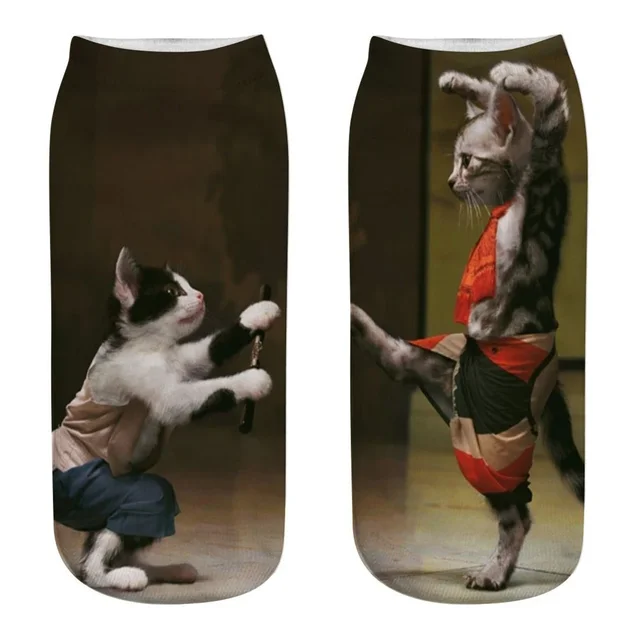 Zwalczcie w sobie wewnętrzny kot z tych zabawnych skarpetek 3D do cosplayu w kształcie kota – oryginalne, urocze prezenty na Boże Narodzenie, Halloween, Nowy Rok i urodziny.