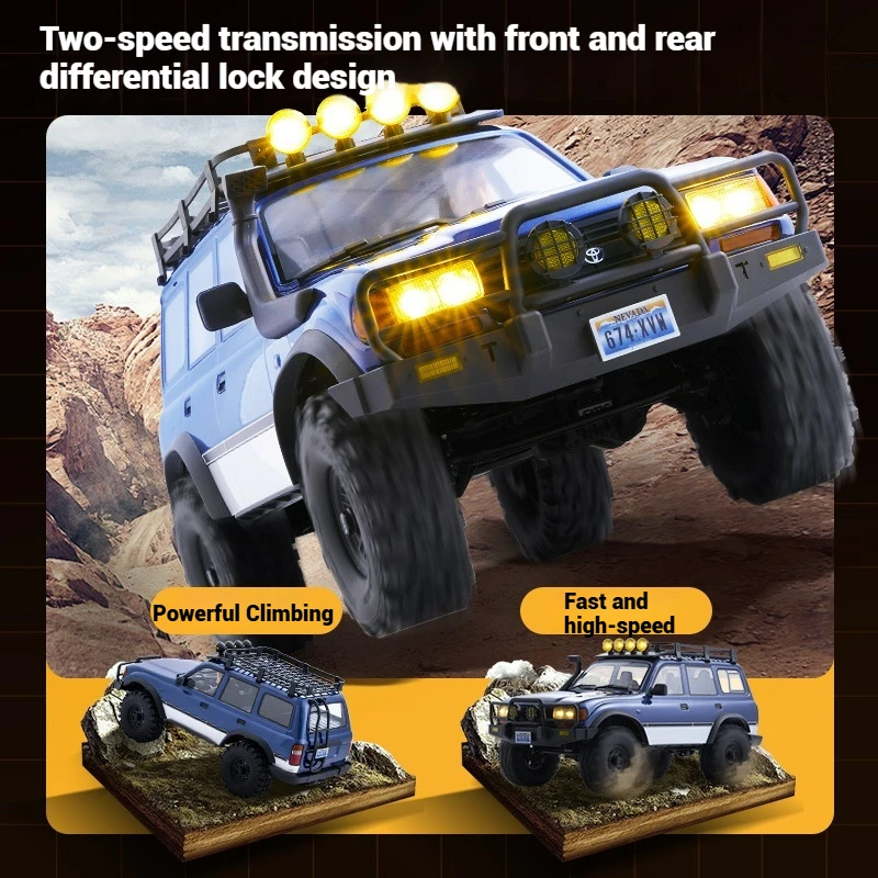 

FMS FCX10P LC80 PRO RC Car 1/10 outer rotor brushless motor 2WD/4WD free switching Two speed off-road vehicle model Boy's Gift
