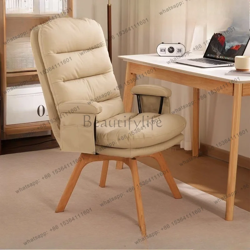 Cadeira giratória para escritório, confortável, ergonômica, leve, relaxante, estilo nórdico, móveis para casa