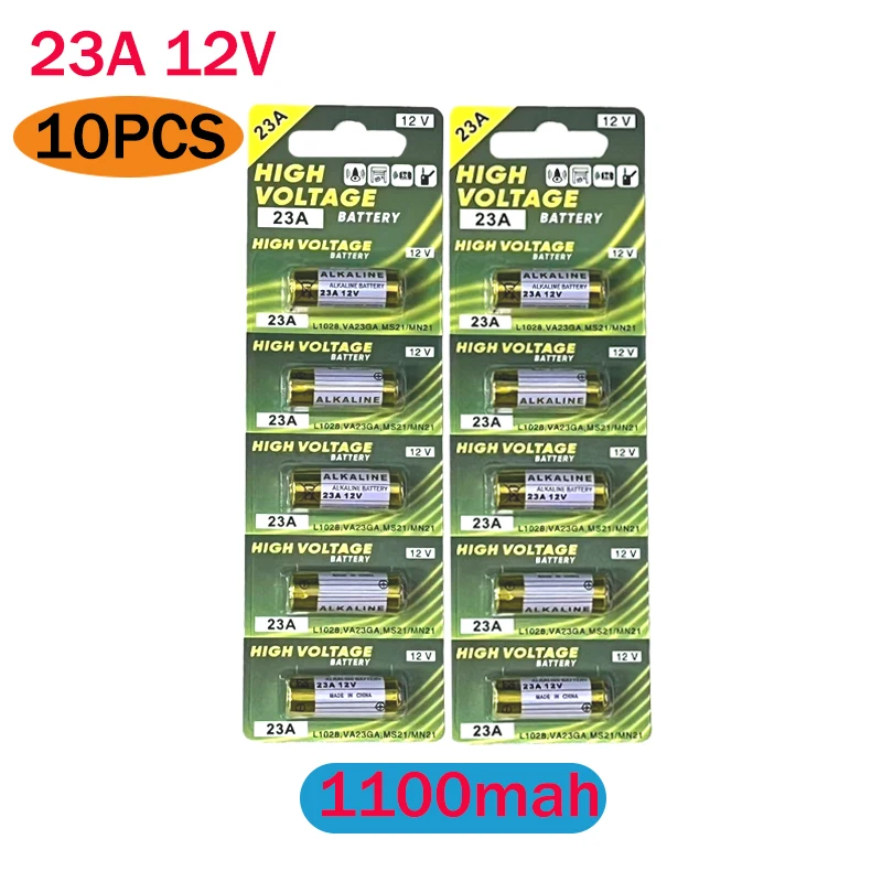 12V 23A battery 20pcs 23GA A23S E23A EL12 MN21 V23GA GP23A LRV08 is used for remote control doorbell clock home alarm system etc