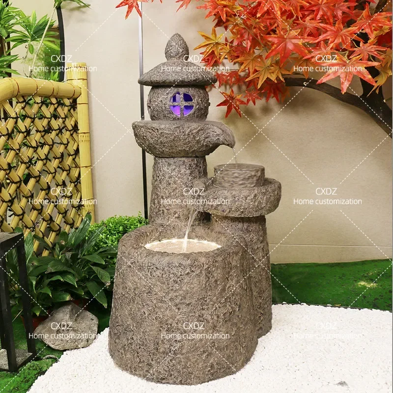 Japanese Style Courtyard Fish Pond Landscape Balcony Yard Garden Landscaping Villa Outdoor Running Water Fountain Ornament