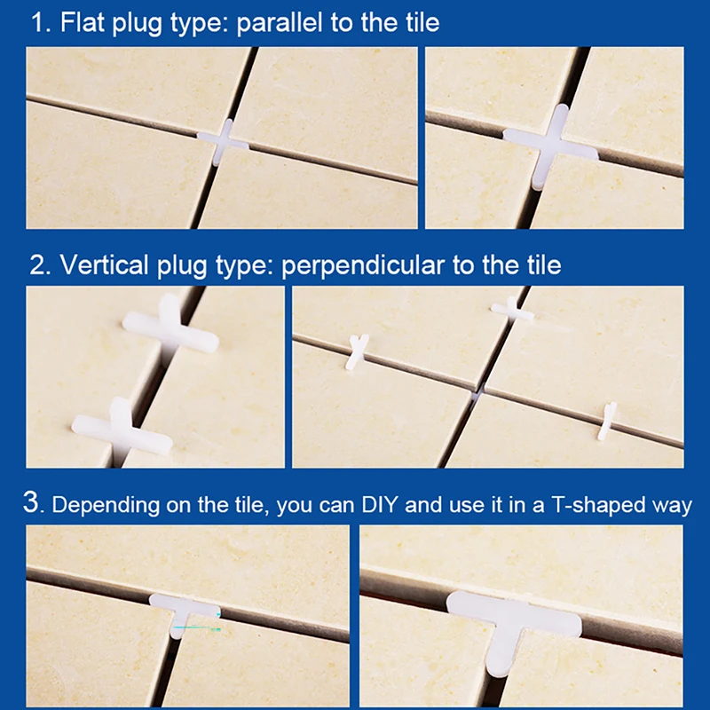 100-500pcs Tile Spacer 1.5/2/2.5/3/5mm Plastic Cross Ceramic Tile Leveling System Clips Spacer Ceramic Floor Construction Tools