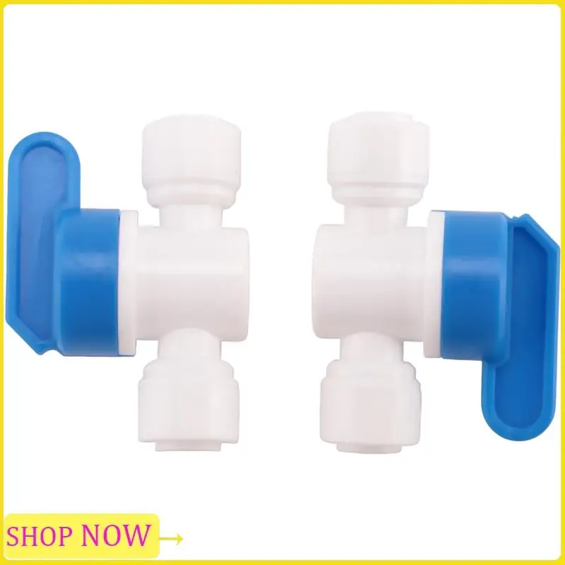 Especial Diameter Ball Valve Quick Connect Fitting 1/4 X 1/4 Inch OD Valve Water System (Package 10)