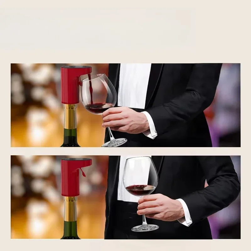 Electric Whisky Baijiu Dispenser Unique Product for Home Garden Barbecue Bar Pub Restaurant Black Color